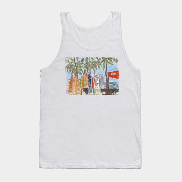 Hawaii, USA Tank Top by JuliaArtPaint